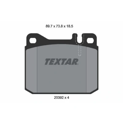 Imagen de TEXTAR 2039213 Juego de pastillas freno preparado para indicador desgaste VOLKSWAGEN: LT 28 35 I Furgón, 40 55 Camión plataforma / Chasis