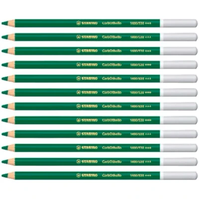 Imagen de Lápiz de Color tiza pastel STABILO CarbOthello Caja con 12 unidades verde