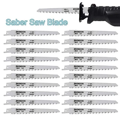 Imagen de Sierras alternativas Cuchillas de Sable MASO Saw Combo madera R644D 150mm largo acero alto carbono HCS 20 PCS Pack