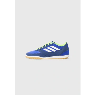 Imagen de adidas Performance SALA Competition Unisex Botas de fútbol sin tacos para niños, Talla: 38 2/3, Lucid blue/white/lucid lemon Zapatos