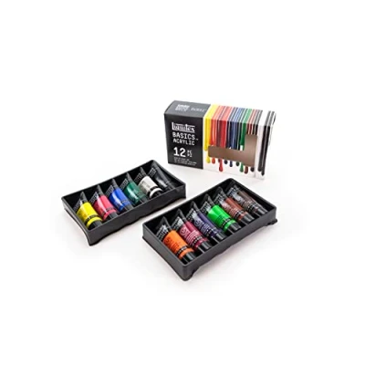 Imagen de Liquitex BASICS, Set de Pintura Acrílica Studio, 12 Tubos 22 mL, colores surtidos