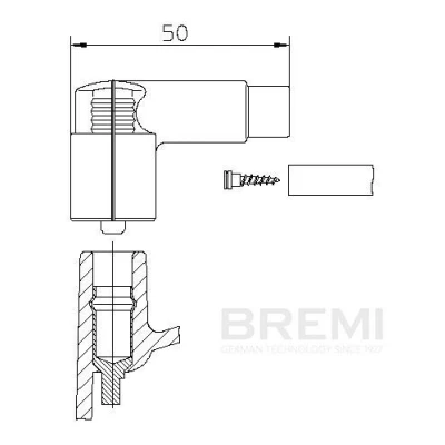 Imagen de BREMI 10221VW1 Conector, distribuidor de encendido VOLKSWAGEN: TRANSPORTER 3 Bus