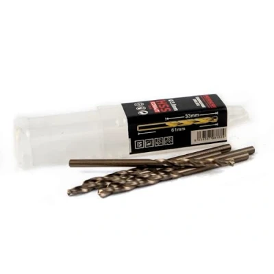 Imagen de Ferrcan Brocas para metal HSS DIN338 M35 5% cobalto Turbomax taladrar en acero inoxidable, hierro y otros metales paquete de 5 unidades por medida (3mm)