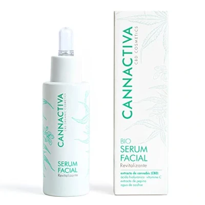 Imagen de Cannactiva Sérum Facial con CBD y Ácido Hialurónico 30 ml Ayuda a la Hidratación Elasticidad de Piel Favorece Luminosidad Ideal en Rutina Noche Día Natural Orgánico