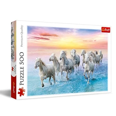 Imagen de Trefl 916 37289 Weiße Pferde im Galopp EA 500 Teile, Premium Quality, für Erwachsene und Kinder ab 10 Jahren 500pcs Galloping Horses, Coloured