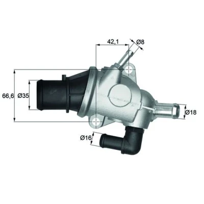 Imagen de MAHLE ORIGINAL TI 125 88 Termostato, refrigerante sin junta ALFA ROMEO: 147, 156 Sportwagon, Berlina, FIAT: Stilo Hatchback, Punto II Hatchback