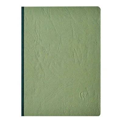 Imagen de Clairefontaine 795463C Cuaderno cosido con lomo de tela Verde Age Bag A5 (14,8 x 21 cm) 192 páginas rayadas Papel blanco 90 g Tapa Cartulina lustrada símil piel brillante