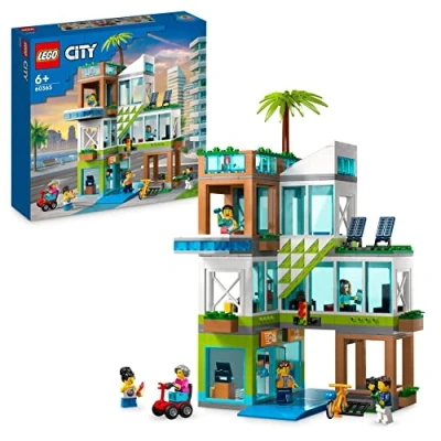 Imagen de LEGO 60365 City Edificio de Apartamentos, Set Construcción Modular con Habitaciones Combinables, Tienda, Bici Juguete y 6 Minifiguras, Regalo Cumpleaños para Niños Niñas Años o Más