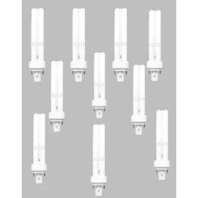 Imagen de T.E Bombilla Bajo Consumo doble Tubo G24d 1,PLC,2PIN 4300K,13W,Luz Neutra [10 stucs]