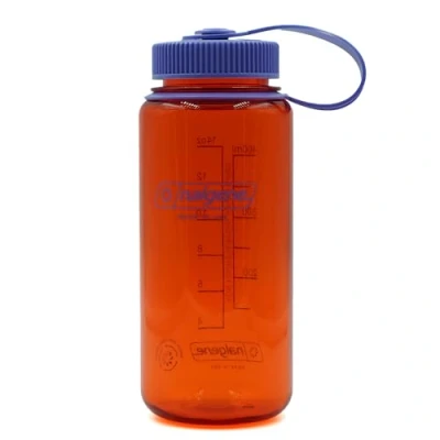 Imagen de Nalgene Botella de agua, ligera, sostenida Tritan sin BPA, inastillable, para mochileros, senderismo, gimnasio, 16 onzas, boca ancha, naranja mermelada