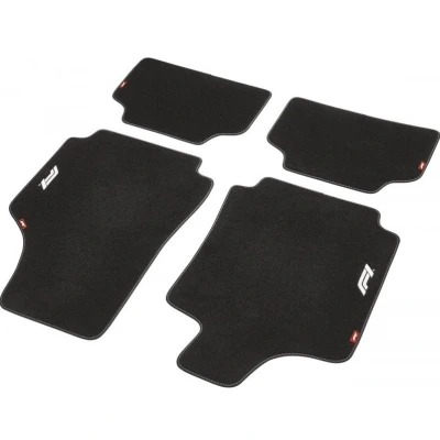 Imagen de Formula 1 10859 Juego de alfombrillas suelo textil delante y detrás 4 negro Ajuste universal