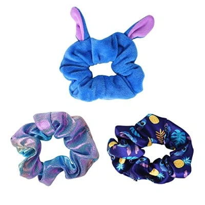 Imagen de Disney Lilo &amp; Stitch VE700267L Juego de coleteros para el pelo (3 piezas, color azul, rosa y morado)