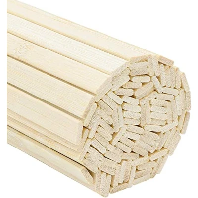 Imagen de Belle Vous Set Palo de Madera Bambú Extra Largo Natural (Pack 100) para Manualidades Varilla 40cm Resistentes Proyectos