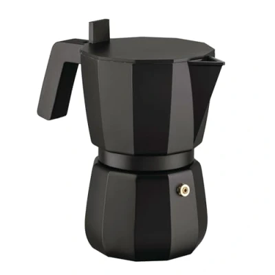 Imagen de Alessi Moka DC06/6 B Cafetera para Café Exprés de Design, Mango y Mando en PA, 6 Tazas, Negro