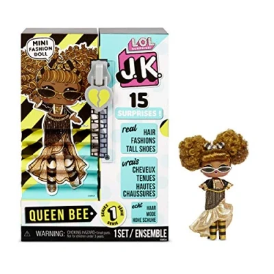 Imagen de L.O.L. Surprise! LOL Surprise JK Mini Muñeca de Moda 15 Sorpresas, Ropa y Accesorios Coleccionable Queen Bee