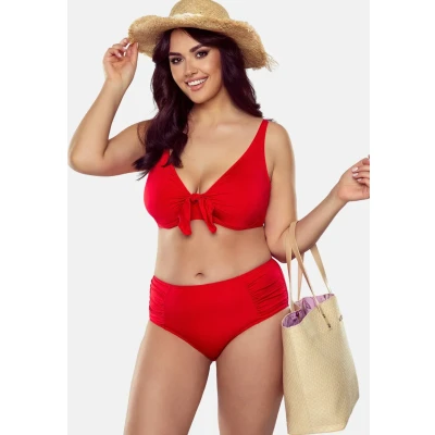 Imagen de Vivisence Braguita De Bikini Talle Alto Sin Estampado para Mujeres 3002, Rojo,46