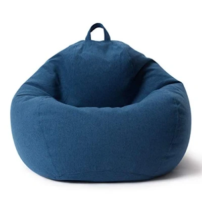 Imagen de Lumaland Puff Pera Comfort Line 100x120x50cm con Taburete Disponible Sillón Relax Moldeable de Interior Infantiles Relleno Incluido 315 litros Volumen [Gris Claro]