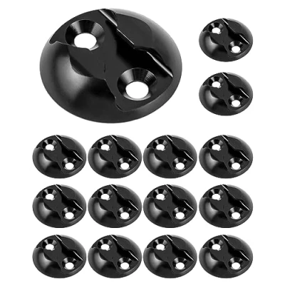 Imagen de QWORK® Paquete de 15 Placas Amarre para rieles líneas aéreas Puntos Aviones, Casas móviles, Furgonetas, ambulancias, etc. Una Forma Flexible asegurar Cargas (45 mm)