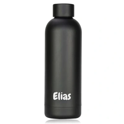 Imagen de Milu botella de agua 500, 750, 1000ml térmica acero inoxidable aislada a prueba fugas, doble pared, para bebidas carbonatadas, incluye cepillo limpieza (Grabado, 750ml)