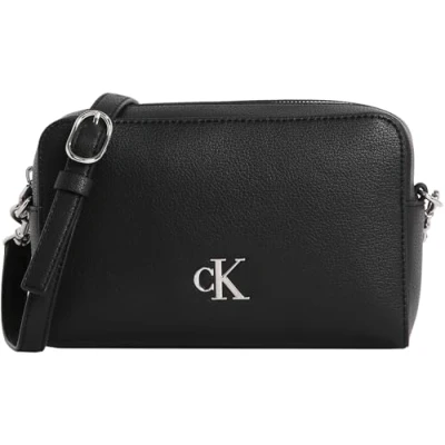 Imagen de Calvin Klein Bolso bandolera Mujer Minimal Monogram Camera Bag con logotipo, Negro (Black), Talla Única