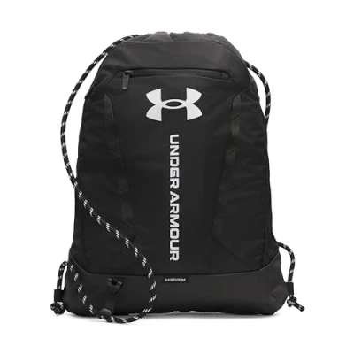 Imagen de Under Armour Mochila unisex Ua Hustle, talla única, Negro/Negro/Blanco, One Size