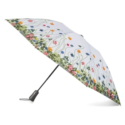 Imagen de totes InBrella Paraguas de cierre inverso reciclado plegable con tecnología automático, protección mejorada contra la intemperie, resistente al viento y diseño compacto para