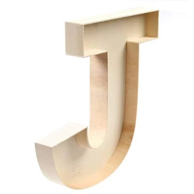 Imagen de letra J en forma de relleno, hecha a mano, hueca
