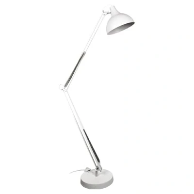 Imagen de BEL AIR HOME Lámpara de Pie Articulada ANTIGONA Estilo Vintage Retro Ajustable para Lectura y Relax Fácil Montaje, Blanco XL