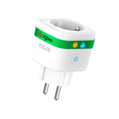 Imagen de NOUS A7Z ZigBee Smart Socket con Monitorización de Energía, 16A, App y control por voz, Temporizador Horarios, Compatible Alexa, Google Home, Home Assistant, Tuya, Requiere Hub