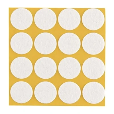 Imagen de PEHA® Fieltro/Protección antiarañazos para jarrones y objetos de decoración autoadhesiva, Soft 1,0 mm grosor, color blanco, diámetro 11 20