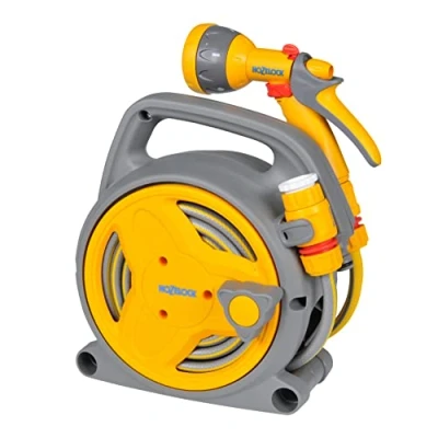 Imagen de Hozelock Carrete portamangueras Pico Reel con 10 m de manguera y todos los accesorios lista para su uso