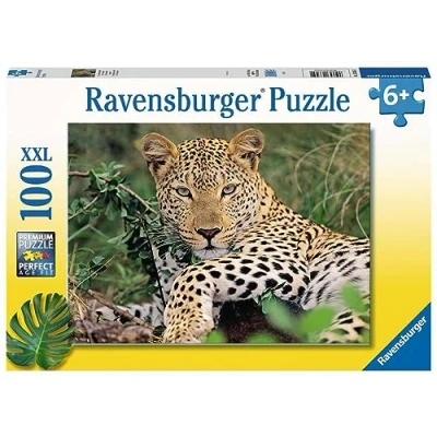 Imagen de Ravensburger Puzzle 100 pièces XXL VIO le léopard Animal niños, Multicolor (13345)