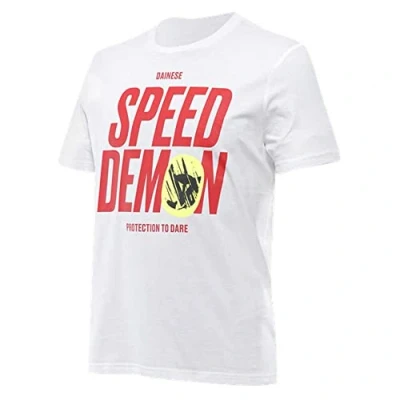 Imagen de Dainese Knee Down T Shirt, Camiseta de Cuello Redondo, Hombre, Brillant White, XXL