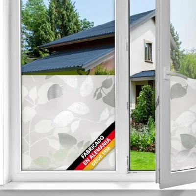 Imagen de d c fix vinilo adhesivo para cristales ventanas Amena estático premium opaco translúcido privacidad decorativo mampara de ducha baño lámina pegatina 45 cm x 1,5 m