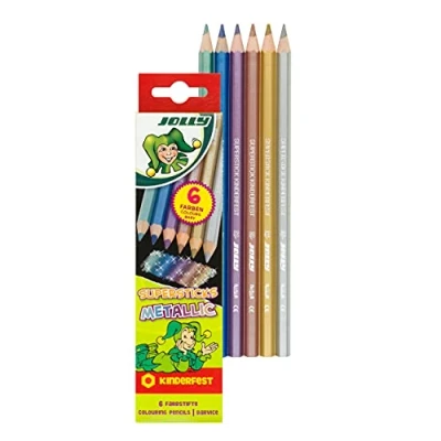 Imagen de Jolly Supersticks Metallic Colored Pencils Set of 6 by