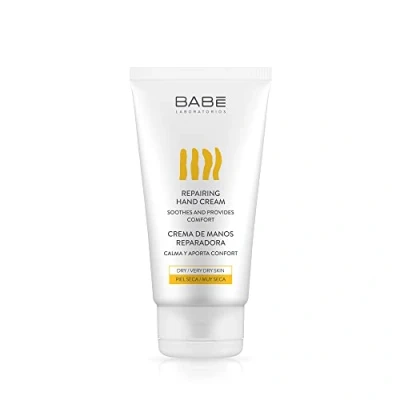 Imagen de LABORATORIOS BABÉ Crema de Manos y Uñas Reparadora 50 ml Regeneradora Nutritiva Hidratante Protectora del Frío Absorción Instantánea Reparación Inmediata para Agrietadas