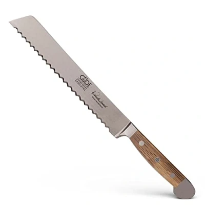 Imagen de Güde Solingen Cuchillo de pan para zurdos y diestros forjado, 21 cm, madera roble barril, ALPHA FASSEICHE doble virola, Hecho a mano en Alemania