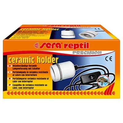 Imagen de sera reptil Ceramic Holder Portalámparas de cerámica con cable e interruptor para instalaciones terrarios, 1 unidad (1 unidad)