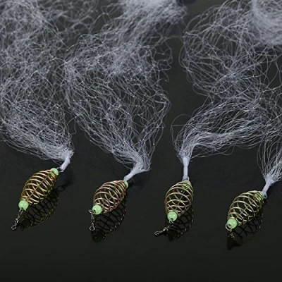 Imagen de Taidda Red de Pesca, Pesca Primavera Cobre 4 Piezas Duradera con Accesorios Cuentas Luminosas para Nocturna 1#