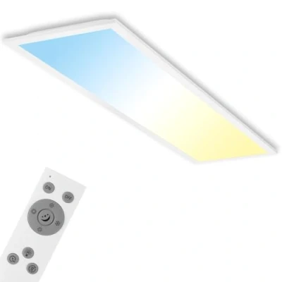 Imagen de BRILONER — panel de techo led, led regulable, función CCT, control temperatura color, IP20, remoto, 24 W, 2600 lúm, 100x25cm plafon techo, lámpara salón