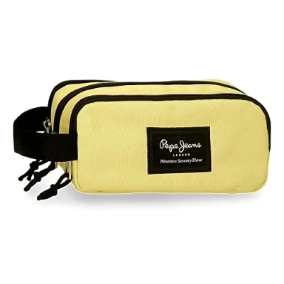 Imagen de Pepe Jeans Aris Estuche Triple Amarillo 22x10x9 cms Poliéster