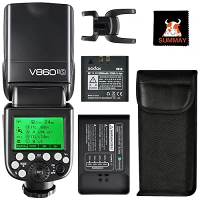 Imagen de Godox V860II S High Speed Sync 1 / 8000S GN60 TTL Batería Recargable Cámara Flash Speedlite para Sony DLSR A7 A7R A7S A7II A7RII A58 A99