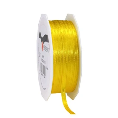 Imagen de Prasent C.E. Pattberg Rollo de Cinta Doble Cara Satinado, 3 mm x 50 m, Color Amarillo
