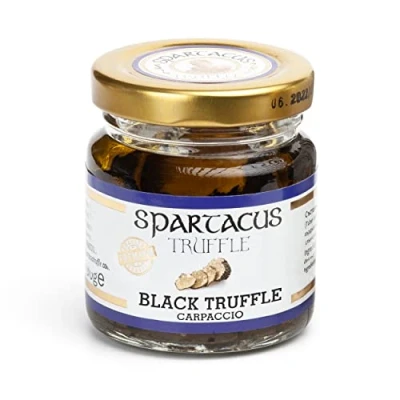 Imagen de SPARTACUS CARPACCIO Trufa NEGRA CONSERVADA EN ACEITE DE OLIVA VIRGEN EXTRA PERFECTO CONDIMENTO GOURMET (Carpaccio 40g)