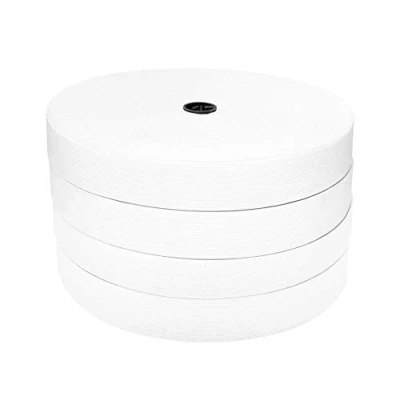 Imagen de 40 Metros de Goma Elástica Costura, Disponible en Varios Anchos, Cinta para Coser, Ancha, Coser y Manualidades, Ropa, (Blanco, 35mm)