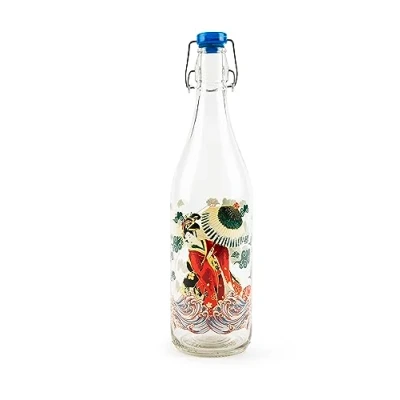 Imagen de Excelsa Kimono Botella de agua 1 litro, cristal con junta