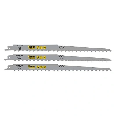 Imagen de 3 x SabreCut SCRS1617K_3 300 mm TPI S1617K Hojas de sierra sable recíprocas para corte madera muy rápido Compatible con Bosch Dewalt Makita y muchos otros