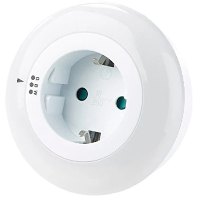 Imagen de revolt Iluminación Infantil Nocturna Luz de Noche habitación: LED con Sensor crepuscular y Enchufe, 3 Colores (Enchufe Adaptador Noche, Luces nocturnas MTI Enchufe Adaptador)