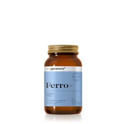 Imagen de Ecogenetics Hierro+ Suplemento de Hierro Natural, 60 Cápsulas Pastillas para la Anemia y Vitaminas Complejo Vitaminico con Alimenticio