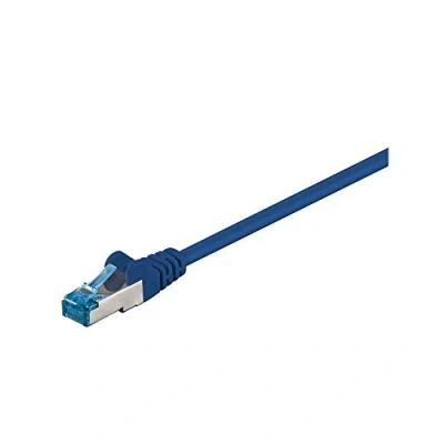 Imagen de Goobay Cable patch CAT 6A S/FTP PiMF, de red 500 MHz, LAN, Internet cobre libre halógenos, Conector RJ 45, azul, 20m, 94133
